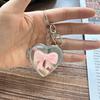 Stylish Love Heart Pendant Bowknot Keychain Accessory Stylish Key Holder for Women Sturdy Alloy Car Key Pendant