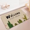 Cactus Welcome Doormat Cute Cartoon Pattern Non-Slip Absorbent Bath Mat Ideal for Bathroom Entrance Decor