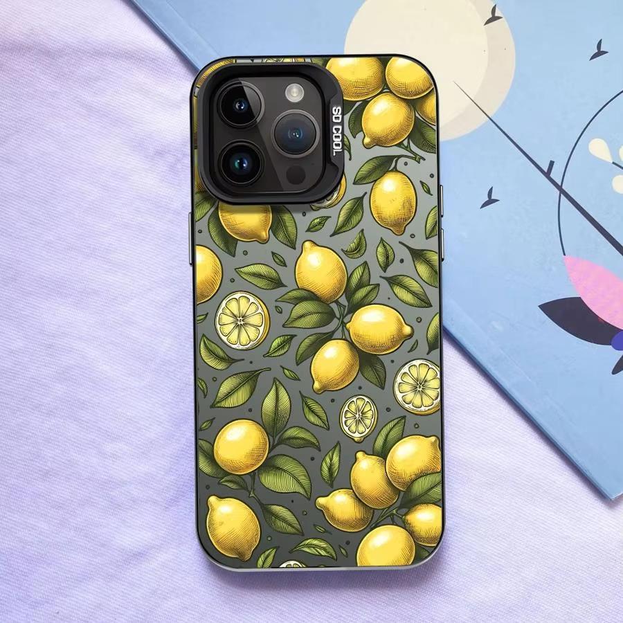 

Full Screen Lemon Pattern Phone Case For iPhone 17 Air 16e 16 ProMax 15 14 Plus 13 12 Mini 11 Pro Shockproof Silicone Back Cover iPhone 11 Pro Max