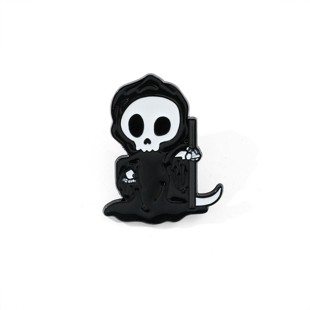 Funny Halloween Brooch Skull Cute Ghost Pumpkin Metal Badge Alloy Bag Pin