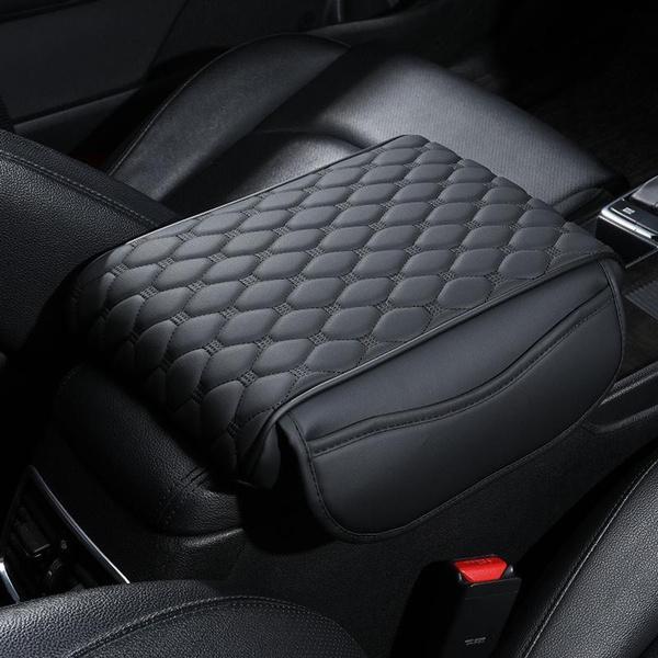 

Подушка подлокотника автомобиля из ПУ кожи, накладка на центральную консоль, сумка для хранения, бокс для подлокотника, универсальный размер, подходит для большинства автомобилей, чехол для сиденья, аксессуары для интерьера автомобиля 1PC чёрный
