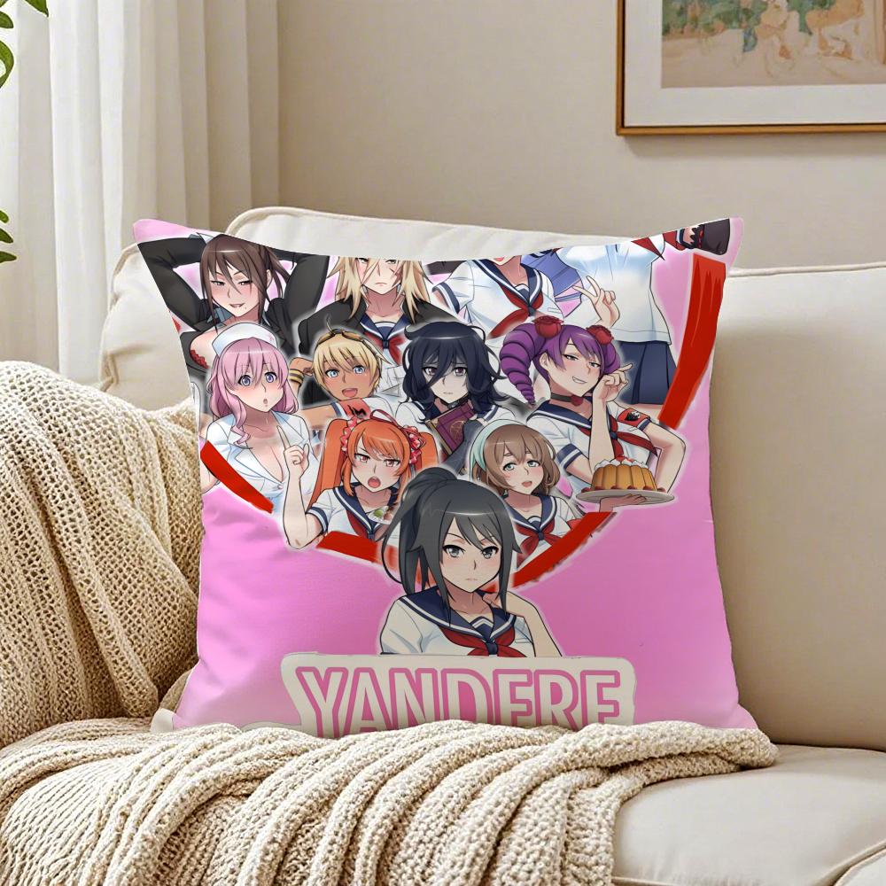 game dark YYandere SSimulator Cushion Cover Pillowcase Antidustmite living Room Sofa Decor Cushion Room