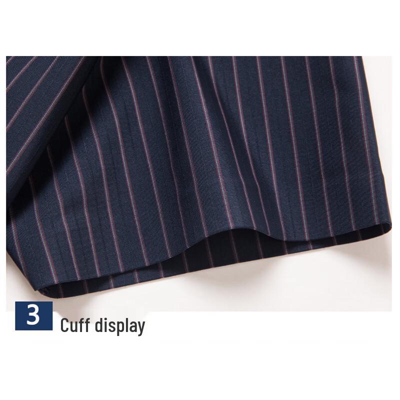 ROMON Men's Striped Business Casual Short Sleeve Shirt