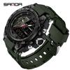 Sanda 6024 Outdoor Sports Shockproof Waterproof Luminous Watch - Unisex Multifunctional Electronic Watch