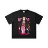 260 GSM Double Yarn 32 Count 100% Cotton Demon Slayer V57 Nezuko Print Unisex Heavy Cotton T Shirt