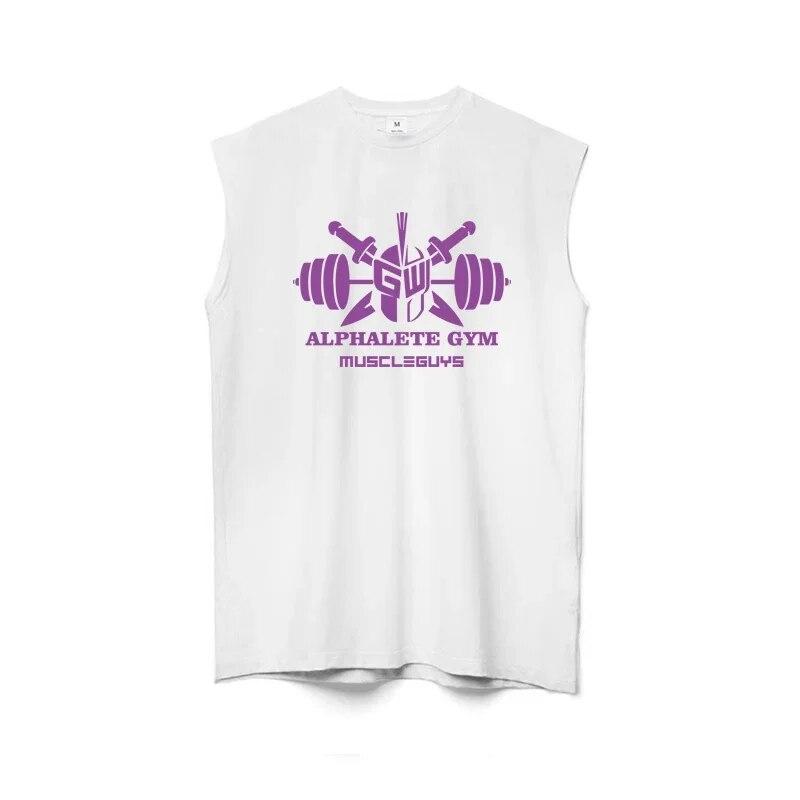 

Летняя сетчатая быстросохнущая дышащая спортивная фитнес-бодибилдинг баскетбольная беговая тренировочная мужская майка с принтом Do The Work XXL белый