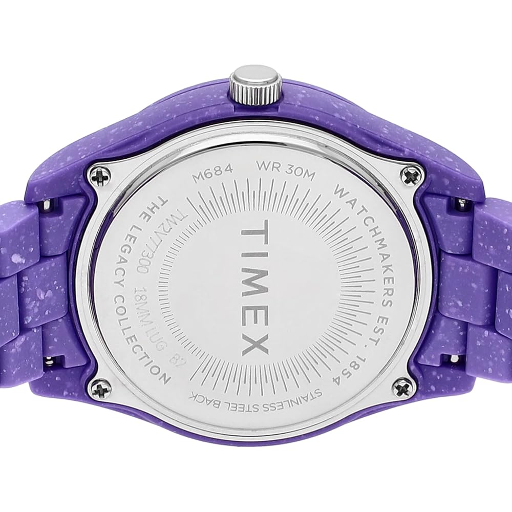 TIMEX Legacy Ocean Men's Watch, Purple Dial, Recycled Plastic, Mineral Glass, Quartz Movement, Philippine Brand, TW2V77300, Purple [Parallel Import]
