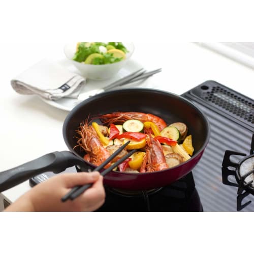 Thermos Durable Series Frying Pan 20cm Red IH Compatible KFF-020 R