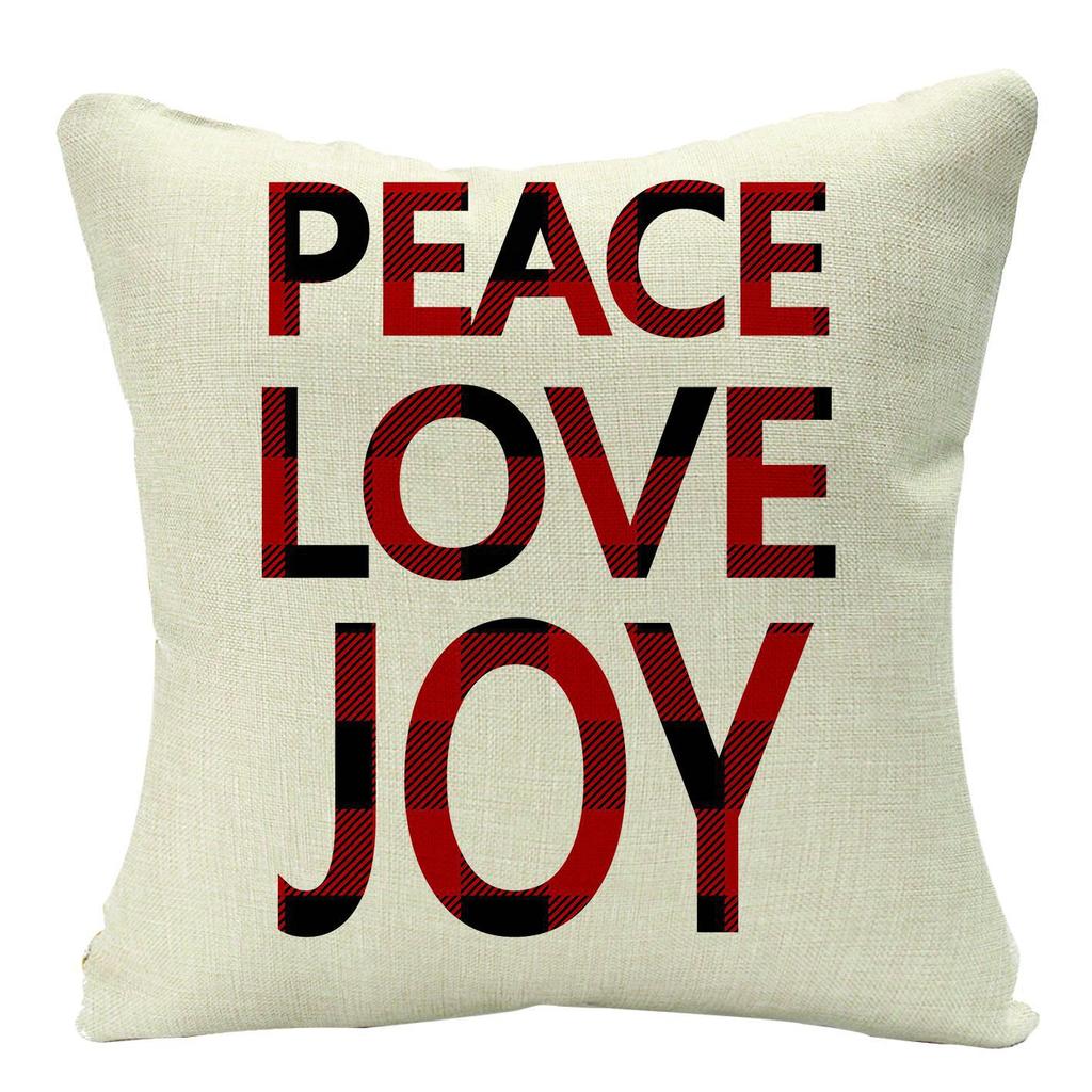 Christmas Elk Forest Car Neck Guard Home Sofa Pillowcase Christmas Pillowcase with Core