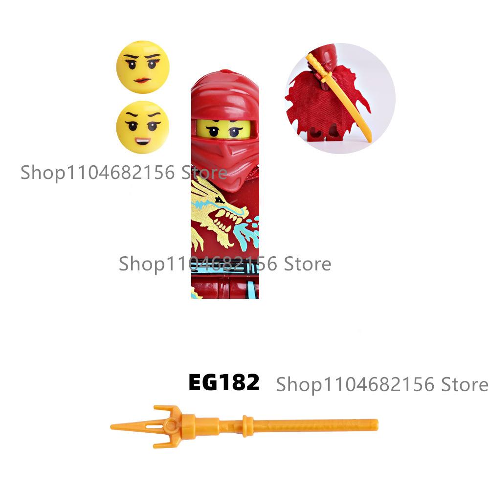 Ninja Themed Building Blocks Set With Dragon And Cartoon Characters Kids DIY Assembly Gift Toy