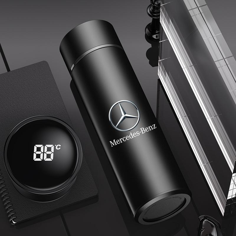 VCJ1 Stainless Steel thermos cup smart display vacuum Water Cup For Mercedes Benz S320 W164 W203 W204 W168 C180 E320 A200 CLA CLK CLS