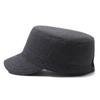 Warm Velvet Flat Top Hat for Middle-Aged and Elderly Men's Ear Protection Coldproof Forward Hat