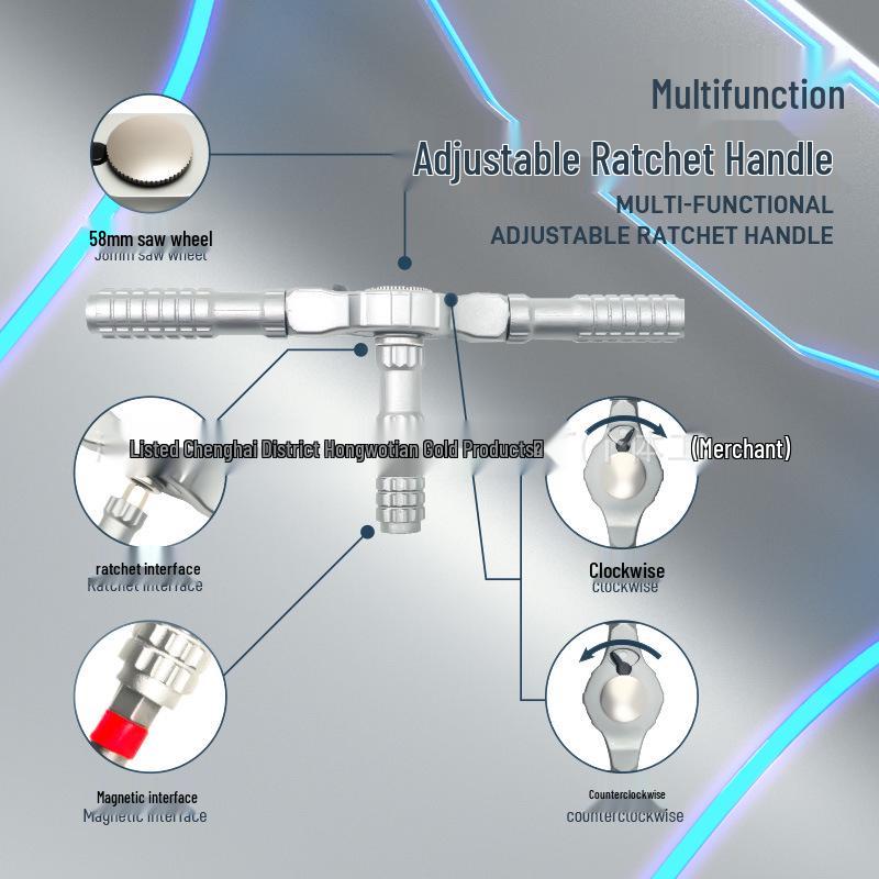 39-in-1 Multi-functional S2 Steel Ratchet Screwdriver & Wrench Set