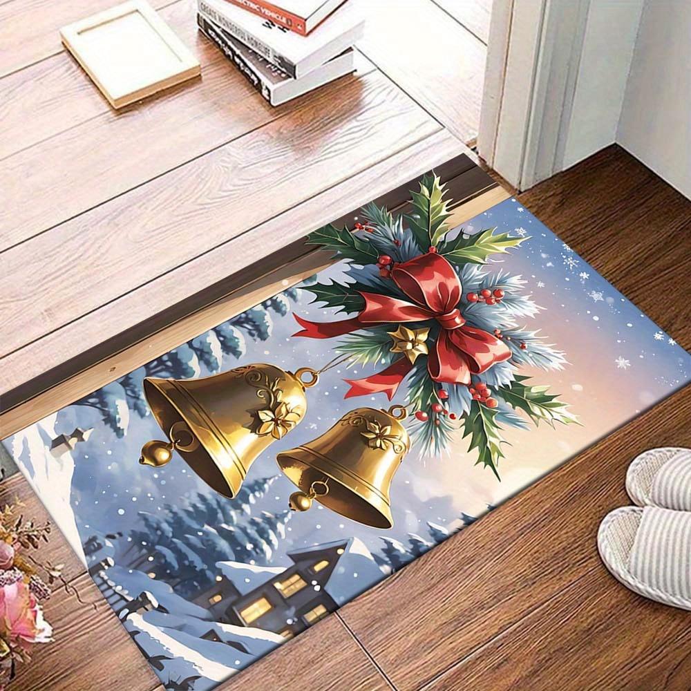 

1pc Christmas Bells Area Rug, Slip-Resistant, Easy-Clean, Stain-Resistant, Perfect for Cozy Living Rooms, Bedrooms, Kitchens, Offices, and H 60cm by 90cm
