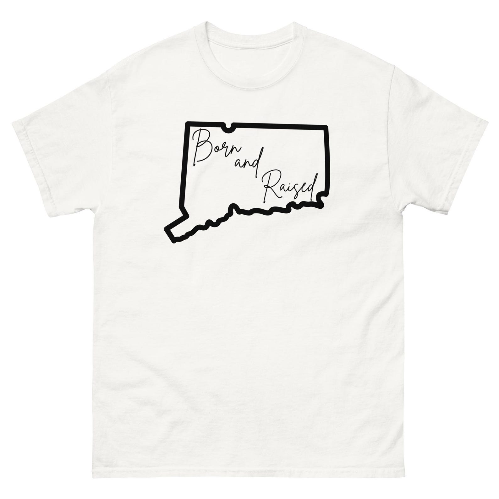 Show Your CT Love: Exclusive Born and Raised Connecticut Unisex T-Shirt (Black) 2XL