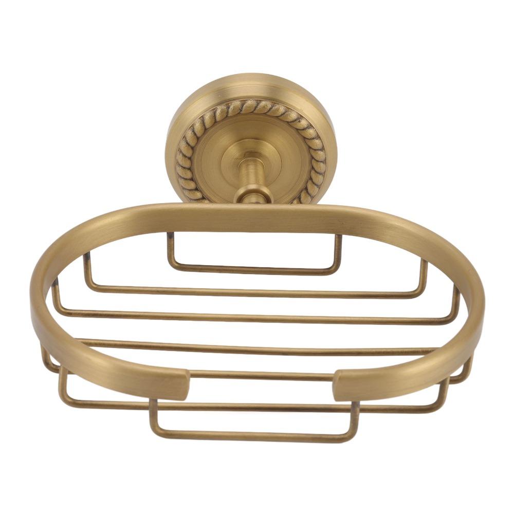 Antique Gold Soap Holder Wall Mounted Soap Rack Durable Soap Dish Space Saving