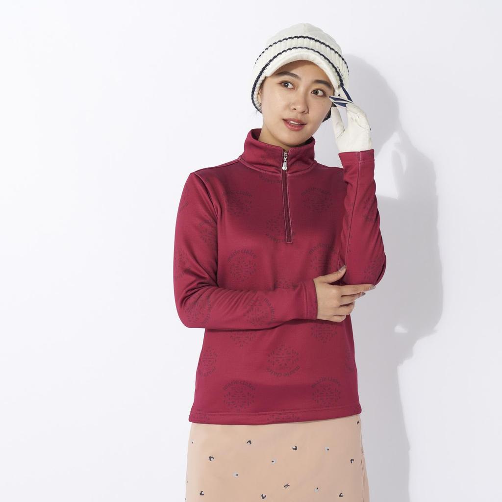 Marie Claire Women's Half-Zip Mock Neck Shirt 734536