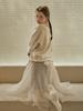 Leupeulle [Swell] Organza Skirt (Cream)