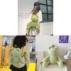 Plush Green Frog Cartoon Backpack For Girls Gift And Daily Use