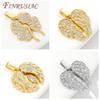 18K Real Gold Plated Charms For Jewelry Necklace Accessories Brass With Zircon Heart Pendants DIY Jewelry Making Supplies