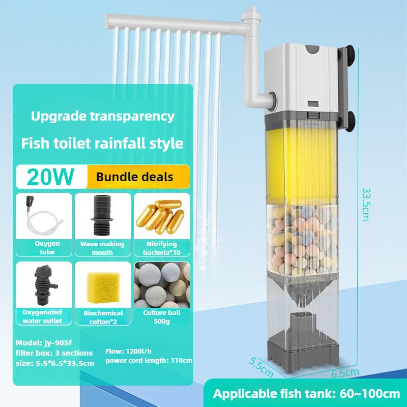 Aquarium Filter Oxygenation and Wave Making Noiseless Water Pump Aquarium Purification Fish Tank Accessories Equipment