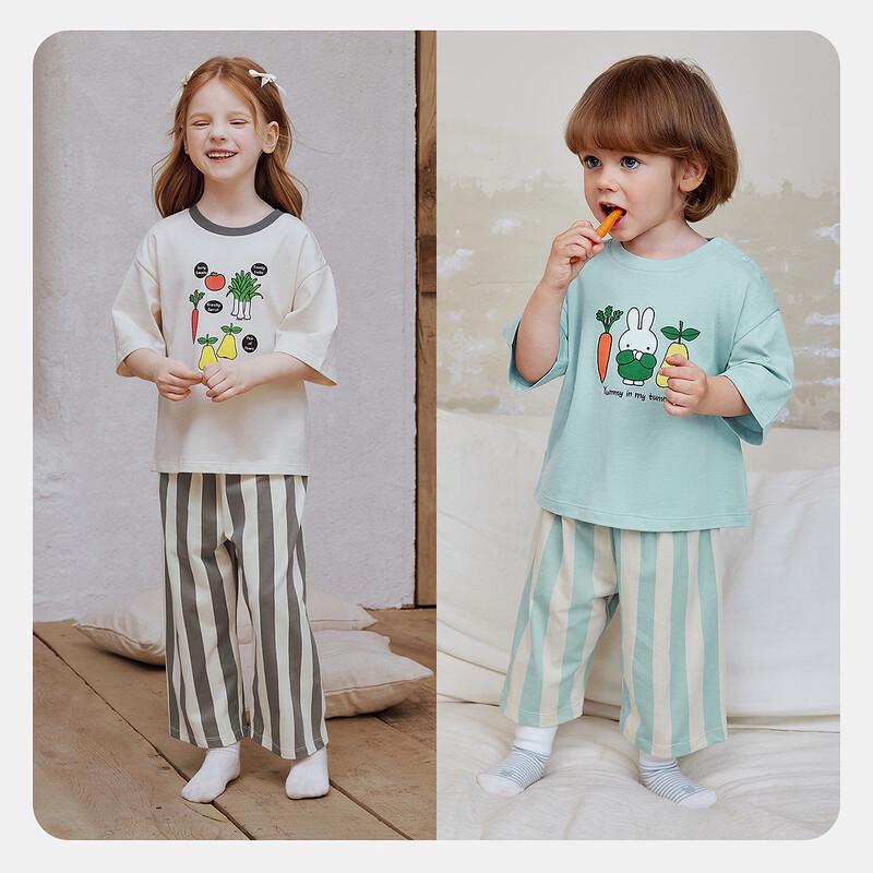 Set de pijamale de vară minibala x Miffy din bumbac pur pentru copii