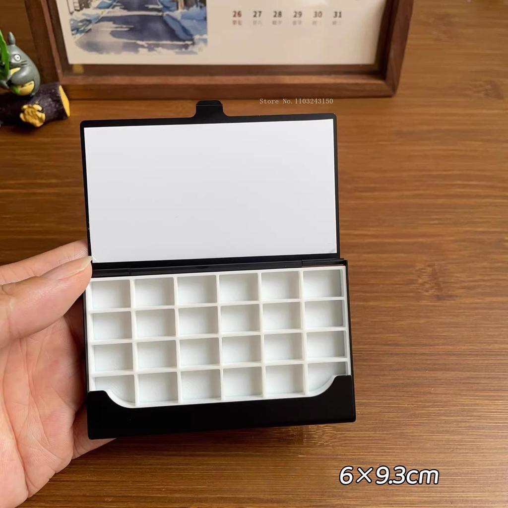 24/36/48 Grid Travel Watercolor Pigment Packing Box Portable Art Supplies Outdoor Sketching Watercolor Painting Palette Cases