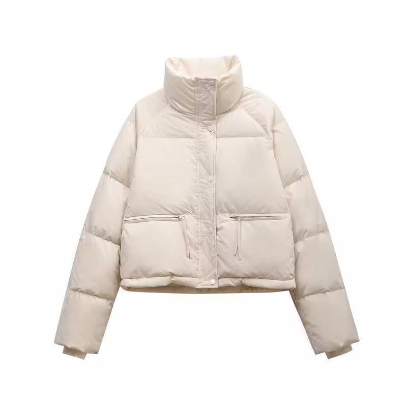 Korean Style Women's Winter Clearance: Short, Thick, High-Waisted Down Cotton-Padded Jacket