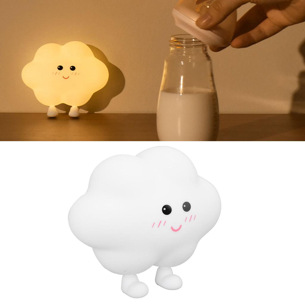 Silicone Nursery Lamp USB Cartoon Shape Bedside Lamp Eye Caring Magnetic Wall Night Light for Girls Boys Bedroom Decor