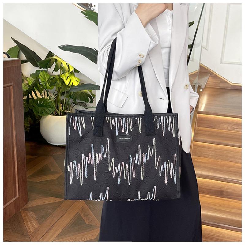 New large-capacity bag versatile bag women's new high-end fashion portable shoulder commuter mommy tote bag
