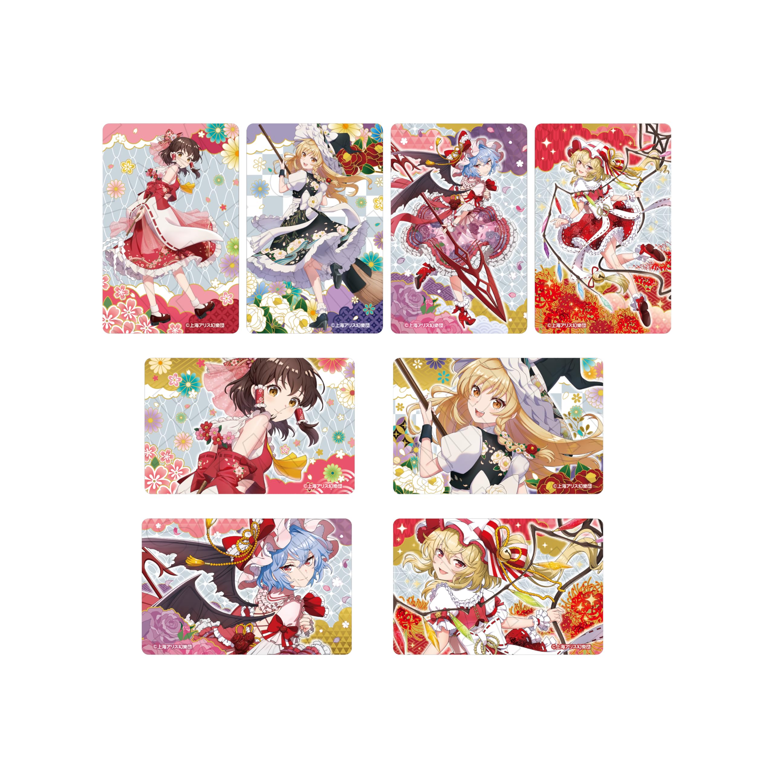 

Игрушка-персонаж Проект Touhou Коллекционные прозрачные карточки КОРОБКА из 8 штук