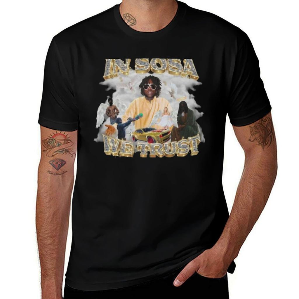 In Sosa We Trust Chief Keef T-Shirt Utility Casual Work T-Shirt