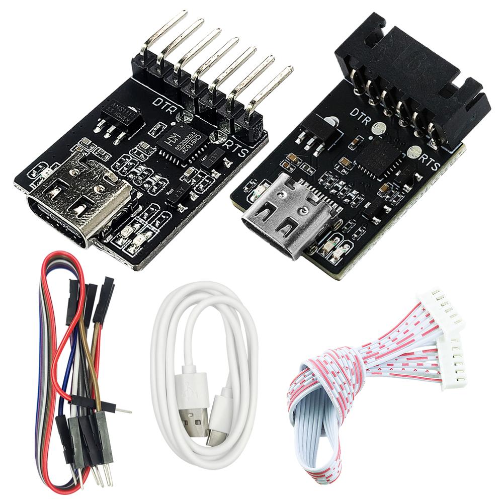 CH9111F Downloader Module Chip Serial Port Download 7Pin Program Burning for ESP11 MINI TYPE-C USB to UART RS111 RS181