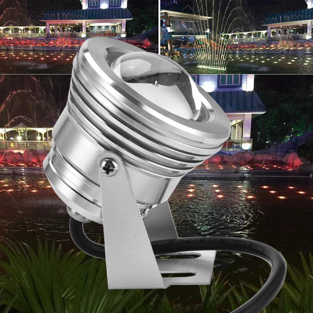 12V 10W RGB Aquarium LED   Lamp for Fish   Pool Garden Underwater Black