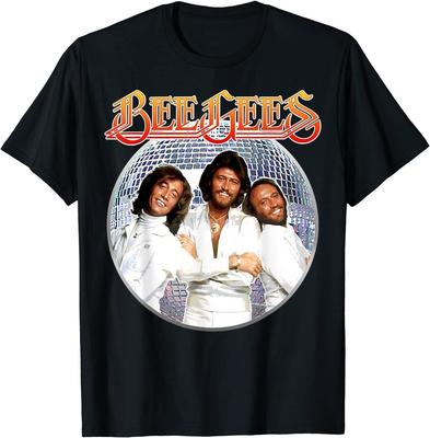 T-shirt Noir Coton Épais Bee Gees Musique Groupe Tous Tailles Unisexe AA1268 T-shirt Unisexe