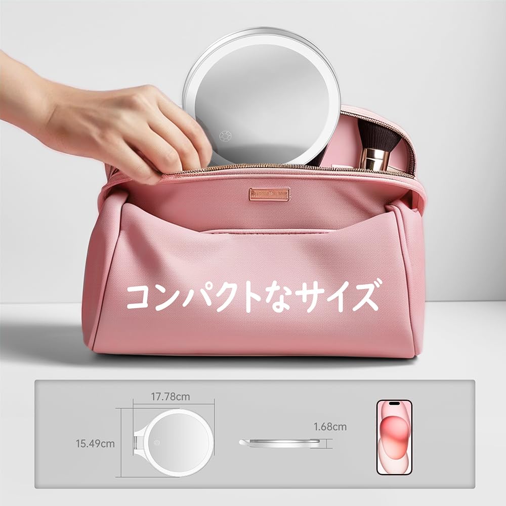 Spiegel mit LED-Licht Luxspire LED-Lichtspiegel Schminkspiegel Handspiegeltyp Schauspielerspiegel Klappbar Tischaufsteller Wandhängend Hollywoodspiegel Make-up