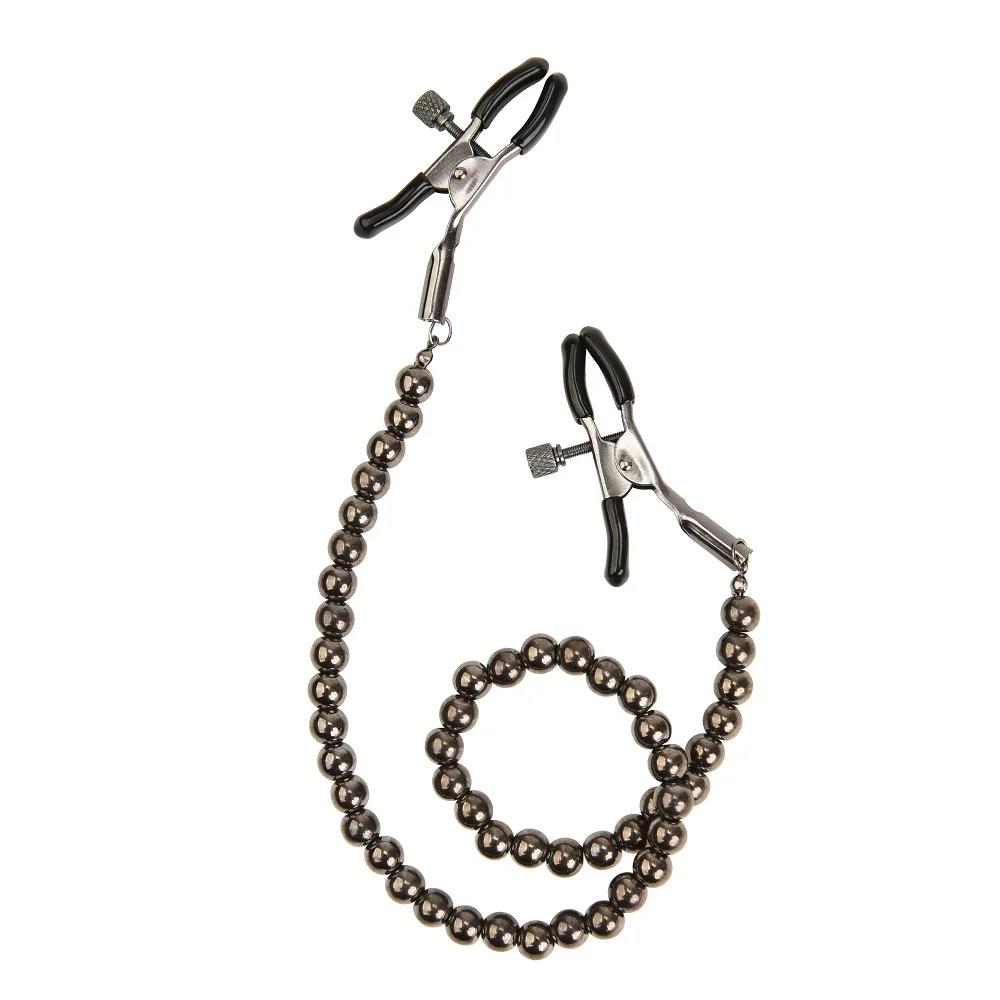 Colorful Metal Nipple Clamps With Chain Set Woman Rainbow Nipple Clips Breast Bondage Restraint Slave Fetish Female Sex Toy