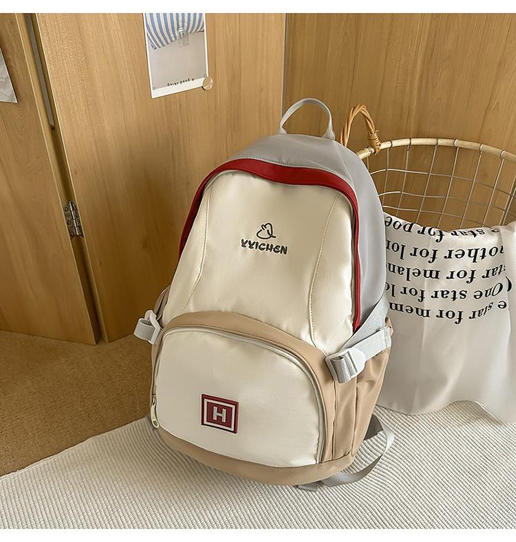 Outdoor couple backpack versatile new color large capacity contrasting color travel backpack student bag