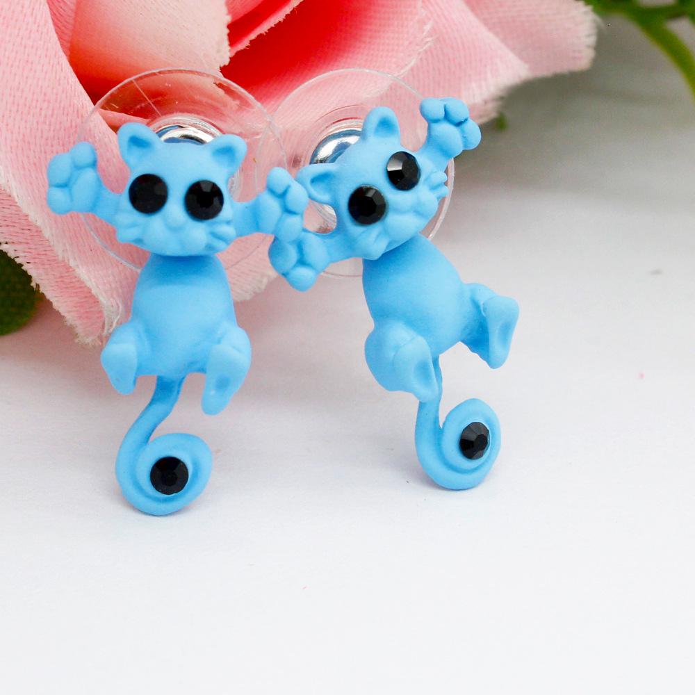 1 Paar Mode Mehrere Farben Klassische Mode Kätzchen Tier Schmuck Niedliche Katze Ohrstecker für Frauen