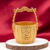 Golden Wealth-Attracting Coin Barrel: Luxury Metal Decorative Ornament for Living Rooms and Studies