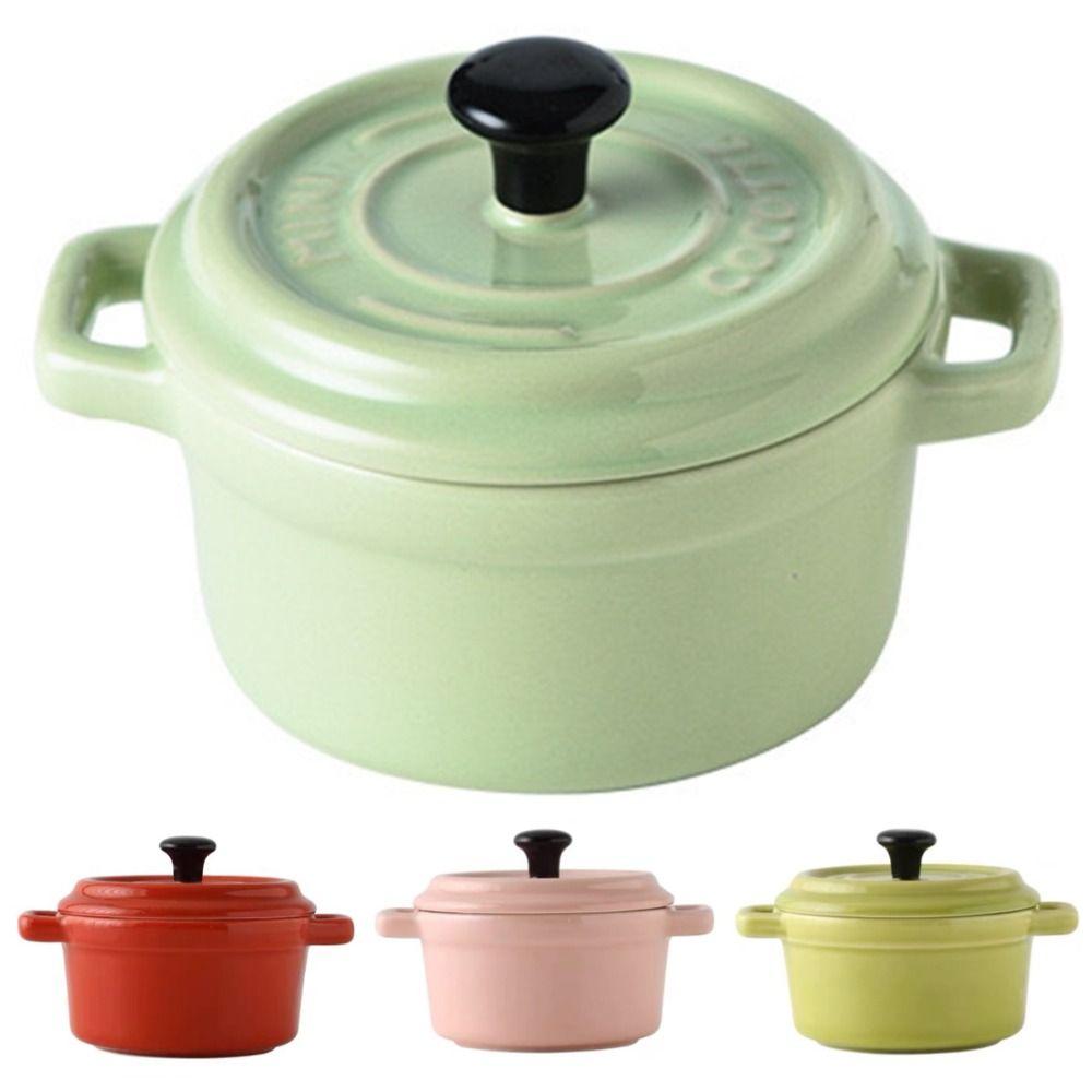 Hanging Ears Steamed Egg Bowl 200ml Mini Casserole with Lids Condiment Container  Household