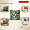 2D Enchanting Green Leaf Floral Pattern Pillow Covers Pattern Cushion Cover Suitable For Sofa Bedroom Car Pillow Cover