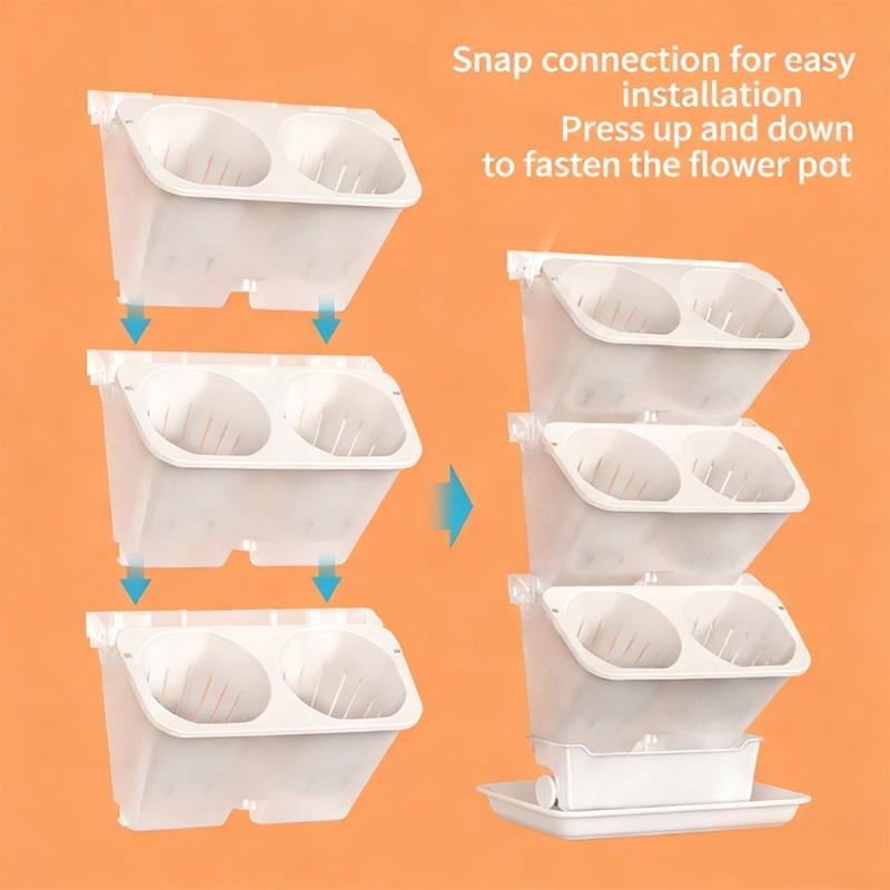 Easy Install Hanging Flower Pot Auto Watering For Home Decoration Indoor Plant Balcony Gardening Plastic Space Saving Planter