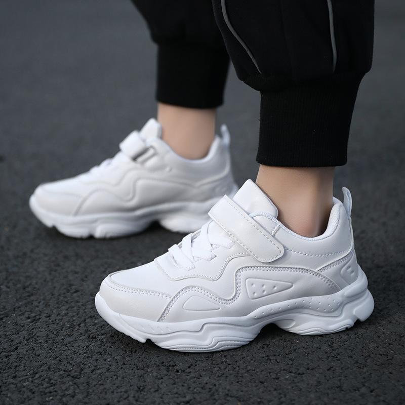 Classmate female 6-12 years old summer sports shoes leather wear-resistant campus performance boys students versatile running shoes