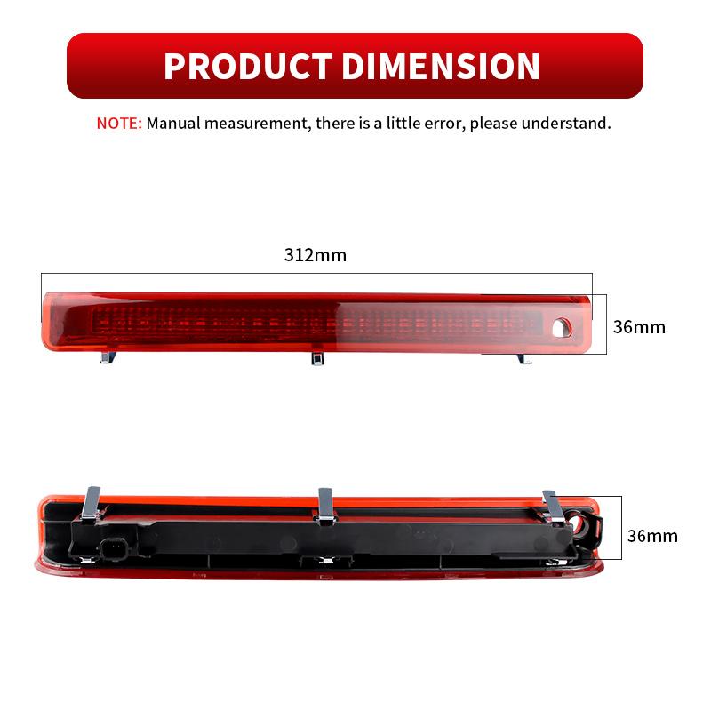 1PC 3W LED Red Bulb For Car High Level Brake Light For Renault Megane Hatchback MK3 2008 2009 2010 2011 2012 2013 2014 2015 2016