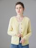 Chic Candy Color Women's Cashmere Cardigan - Slimming Long Sleeve Autumn/Winter Top