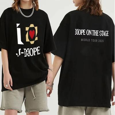 2025 Sommer Neu Lässig Y2K Baumwoll-Print T-Shirt Hip Hop Neu Jhope HOPE ON THE STAGE T-Shirt Vielseitig Großhandel Herren Damen T-Shirt