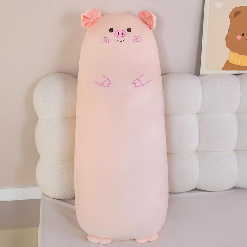 Cute Long Pig Duck Plush Toys Stuffed Soft Pause Office Nap Doll Bed Sleepping Pillow Home Decor Birthday Gifts