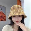 Autumn and Winter New Versatile Bucket Hat Outdoor Cold Ear Protection Basin Hat Student Fashion Face Small Plaid Bucket Hat