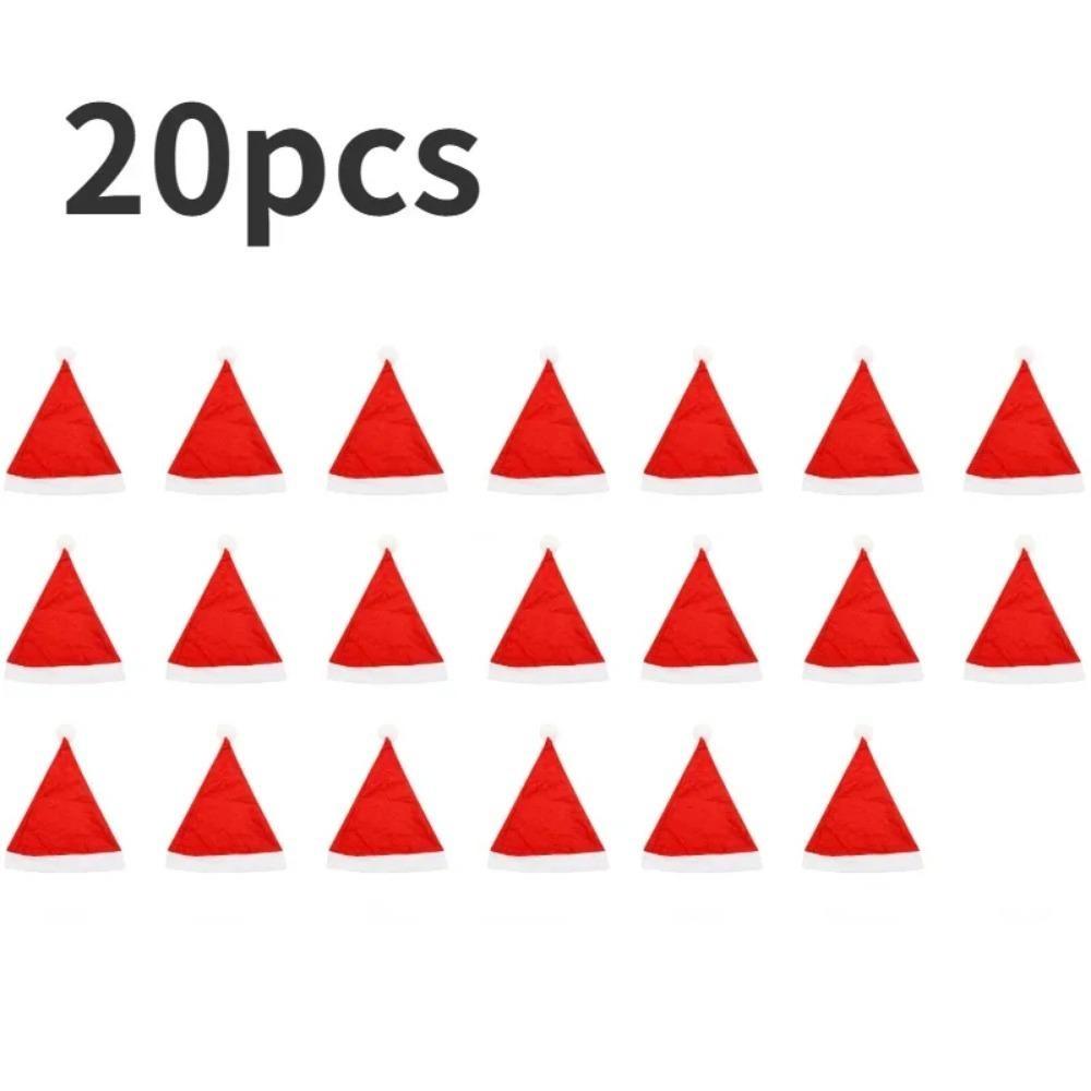 

20 шт. нетканых рождественских шапок для взрослых и детей, утолщенные рождественские шапки Санта-Клауса, рождественские украшения для новогодней вечеринки, подарки Children s style-20pcs